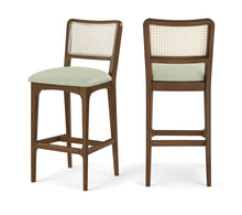 Load image into Gallery viewer, Atrium - Upholstered Bar Stool (Set of 2) - Brushed Brown Frame
