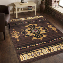 Load image into Gallery viewer, Tribes - 5'3" X 7'3" Southwest Area Rug - Brown
