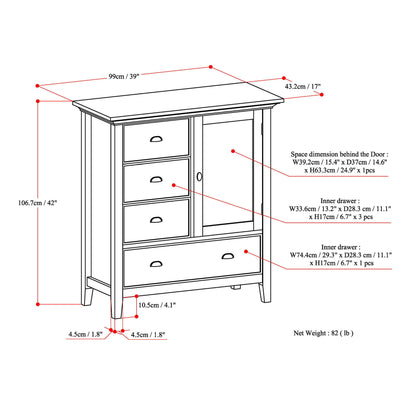 Redmond - Handcrafted Medium Storage Cabinet - Ego Home Furniture