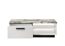 Load image into Gallery viewer, Matilda - Coffee Table With White Faux Marble Top - White

