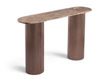 Load image into Gallery viewer, Cindra - Genuine Marble Top And Iron Base Console Table
