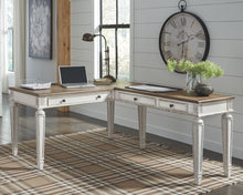 Load image into Gallery viewer, Realyn - Home Office L Shaped Desk - White / Brown
