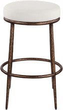Load image into Gallery viewer, Ferro - Performance Fabric Upholstered Backless Bar Stool - Cream / Antique Bronze
