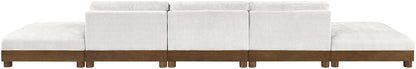 Turin - Chenille Fabric Upholstered Modular Sectional - Cream