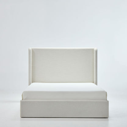 Carmen - California King Size Upholstered Wingback Bed - Ivory