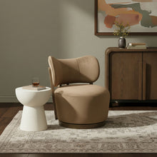 Load image into Gallery viewer, Elara - Velvet Upholstered Swivel Accent Chair - Stained Brown
