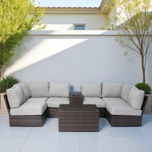 Load image into Gallery viewer, Stylish Modular Wicker Patio Seating Group
