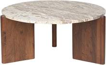 Load image into Gallery viewer, Varenna - Marble Top And Acacia Wood Base Coffee Table - Beige
