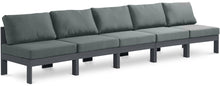 Load image into Gallery viewer, Nizuc - Outdoor Patio 5 Seat Modular Armless Sofa With Gray Frame

