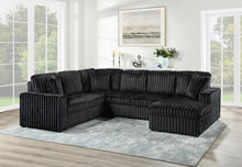 Load image into Gallery viewer, U298 - 3 Piece Sectional With USB - Black

