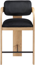 Load image into Gallery viewer, Cedra - Velvet Performance Fabric Upholstered Counter Stool - Natural Frame
