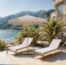 Load image into Gallery viewer, Amalfi - Aluminum Patio Umbrella - Light Brown Base / Light Brown Pole
