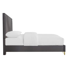 Load image into Gallery viewer, Symmetry - Eastern King Headboard, Footboard &amp; Slat Kit - Charcoal
