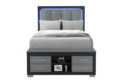 Emma - Full Bed Siderail - Gray / Black