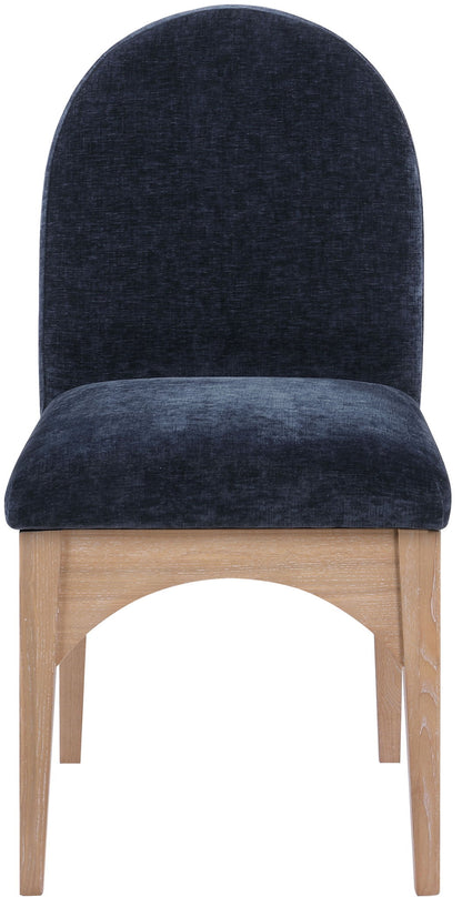 Waldorf - Chenille Dining Side Chair With Natural Legs