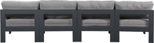Load image into Gallery viewer, Nizuc - Outdoor Patio 4 Seat Armless Modular Sofa With Gray Frame
