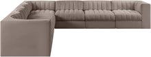 Load image into Gallery viewer, Rummi - Symmetrical Velvet Performance Fabric Upholstered 7 Piece Modular Sectional (With 3 Corner Chairs)
