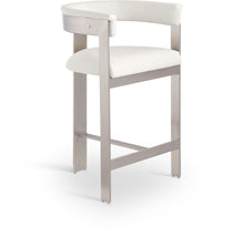 Load image into Gallery viewer, Romeo - Faux Leather Counter Stool With Silver Base (Set of 2)

