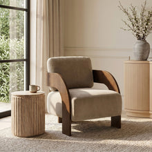 Load image into Gallery viewer, Cedra - Velvet Performance Fabric Upholstered Accent Chair - Brown Frame
