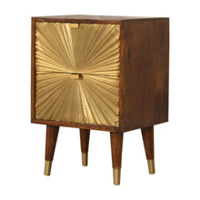 Load image into Gallery viewer, Manila - Nightstand - Brown / Gold
