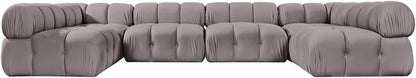 Orin - U-Shaped Velvet 6 Piece Modular Sectional