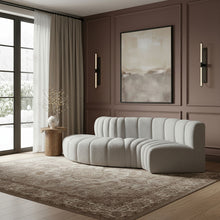 Load image into Gallery viewer, Arc - Boucle Fabric 4 Piece L-Shaped Modular Sofa
