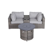 Load image into Gallery viewer, Rattan Patio Set With Comfortable Cushions And Fire Pit

