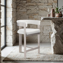 Load image into Gallery viewer, Romeo - Boucle Counter Stool With Silver Base (Set of 2)

