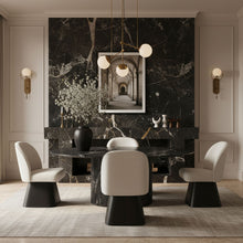 Load image into Gallery viewer, Marlowe - Linen Textured Fabric Upholstered Swivel Dining Side Chair - Stained Black
