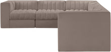 Load image into Gallery viewer, Rummi - Velvet Performance Fabric Upholstered 6 Piece Modular Sectional (With 3 Corner Chairs)
