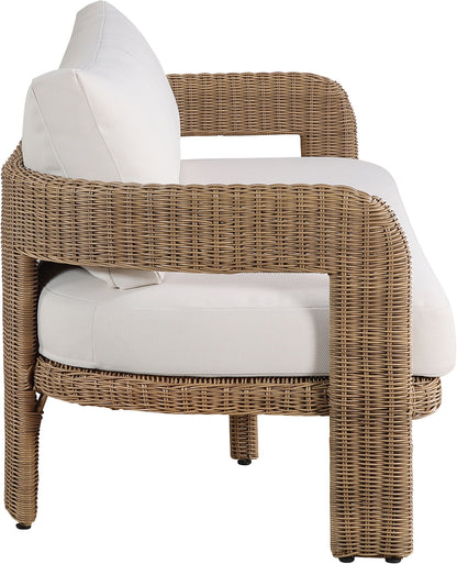 Sandbay - Olefin Water Resistant Fabric And Wicker Outdoor Patio Sofa