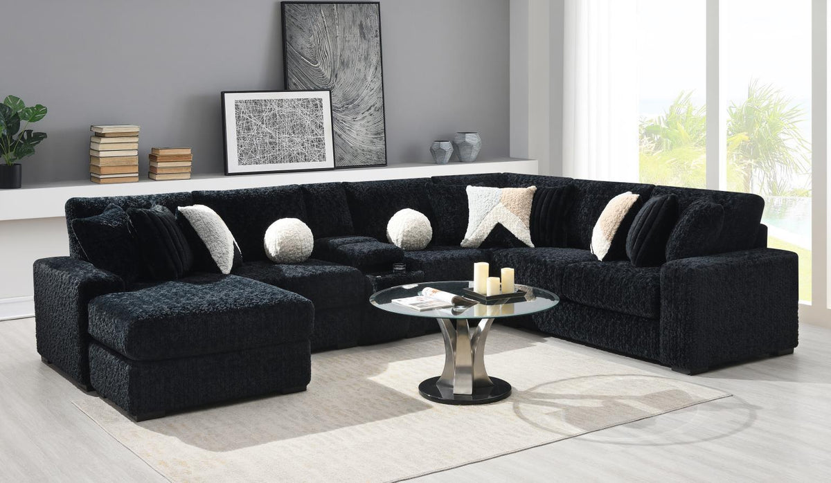 U281 - Corduroy Armless Chair - Black