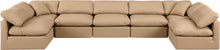 Load image into Gallery viewer, Indulge - Faux Leather 7 Piece Modular U-Shaped Sectional - Tan

