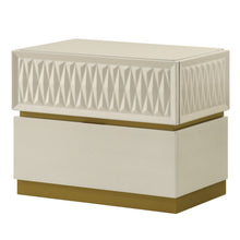 Load image into Gallery viewer, Stanley - 2 Drawer Nightstand With Crocodile Texture - Gray
