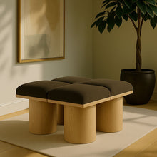 Load image into Gallery viewer, Pavilion - 4 Piece Modular Bench With Natural Base
