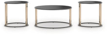 Load image into Gallery viewer, Hannerly - Occasional Table Set (Set of 3) - Black / Gold Finish
