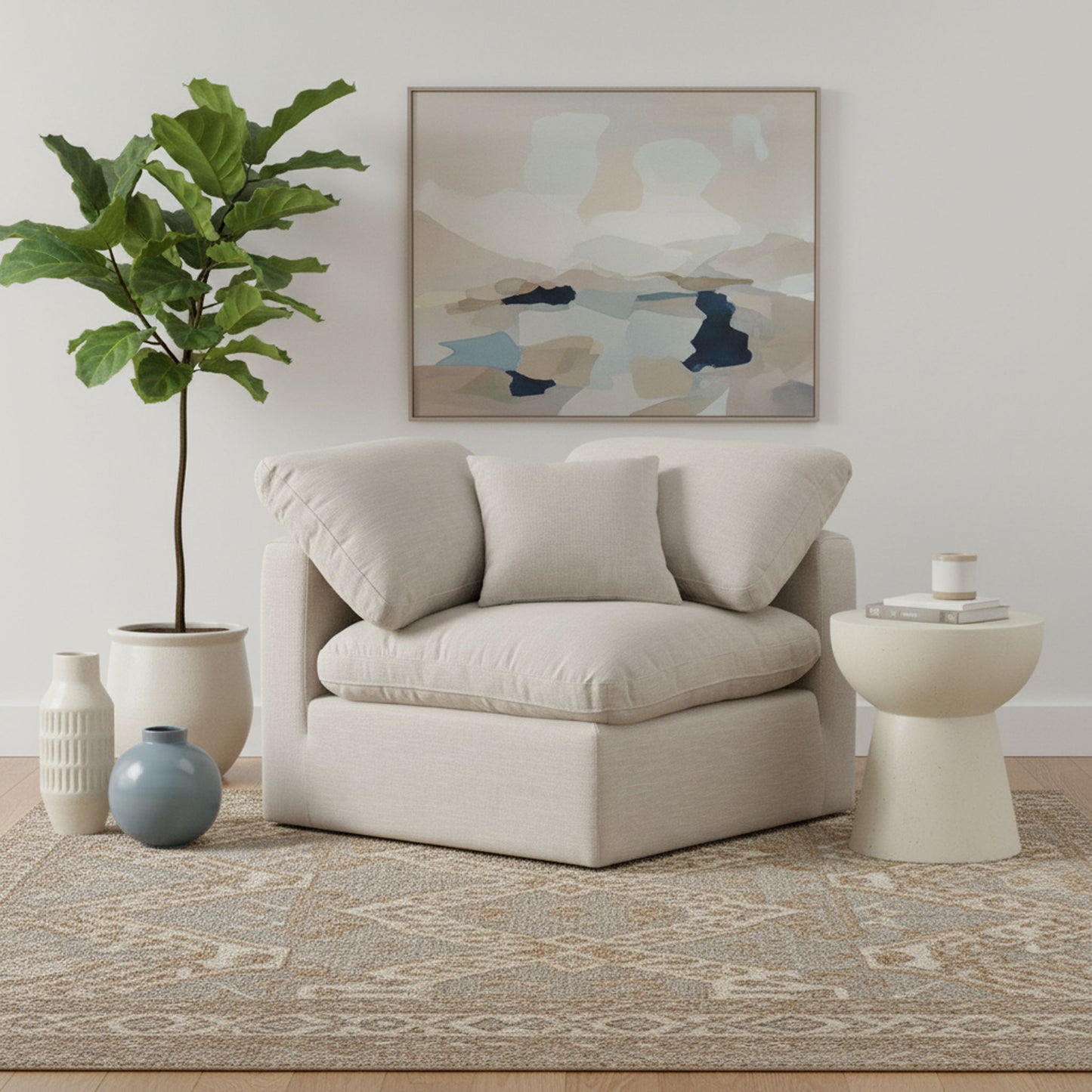 Indulge - Linen Corner Chair