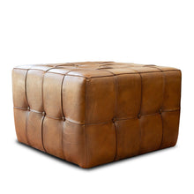 Load image into Gallery viewer, Benjiro - Square Ottoman - Tan
