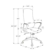 Load image into Gallery viewer, Office Chair With Adjustable Height, Armrests, Swivel - Black
