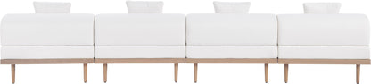 Laguna - 4 Piece 142" Upholstered Outdoor Patio Modular Armless Sofa
