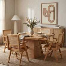 Load image into Gallery viewer, Fenwick - Cane Oak Veneer And Solid Wood Dining Table
