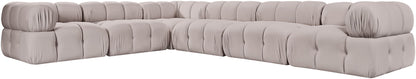 Orin - L-Shaped Velvet 6 Piece Modular Sectional