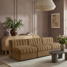 Load image into Gallery viewer, Rummi - Velvet Performance Fabric Upholstered 3 Piece Modular Armless Sofa
