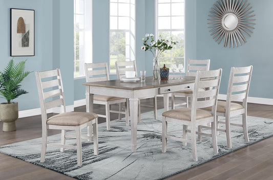 D117 - Rectangular Dining Table With Storage - White