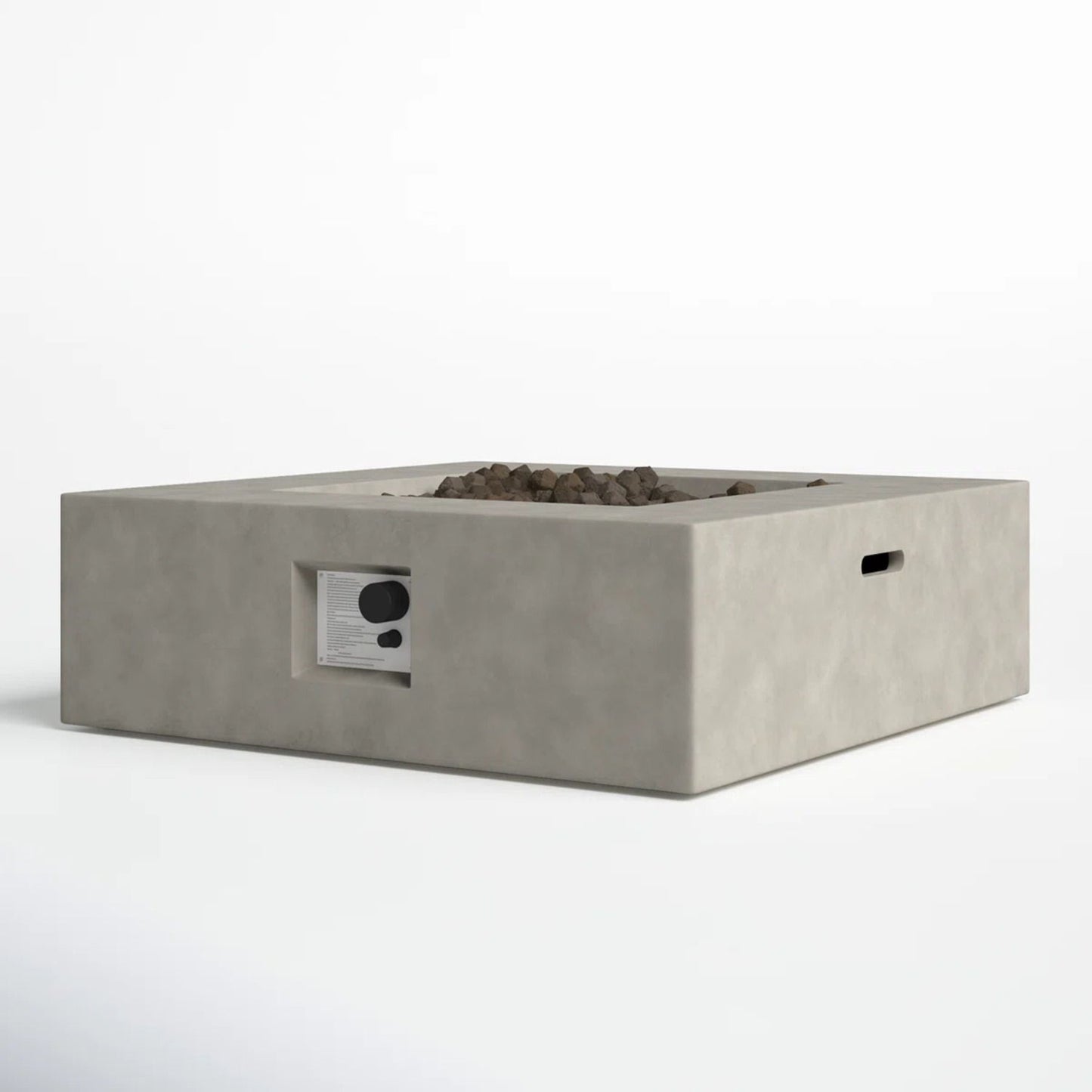 Outdoor Reinforced Fire Pit Table - Natural / Gray
