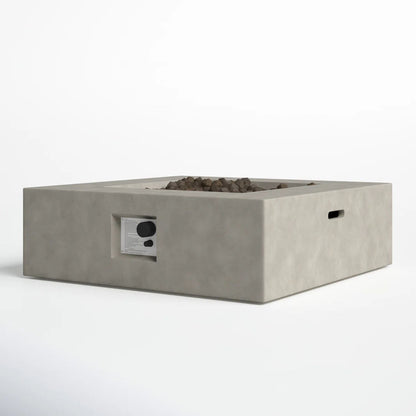 Outdoor Reinforced Fire Pit Table - Natural / Gray