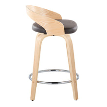 Load image into Gallery viewer, Grotto - Contemporary Fixed Height Counter Stool &amp; Swivel, Round Footrest (Set of 2)
