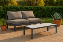 Load image into Gallery viewer, Nizuc - Outdoor Patio 2 Seat Armless Modular Sofa With Gray Frame
