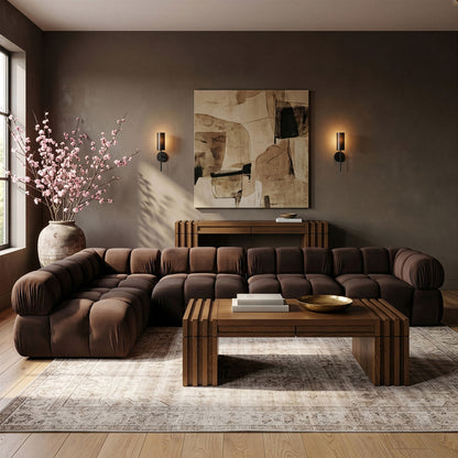 Orin - Velvet 5 Piece Modular Sectional