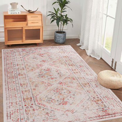 Maval - 6' X 9' Washable Area Rug - Beige - Ego Home Furniture
